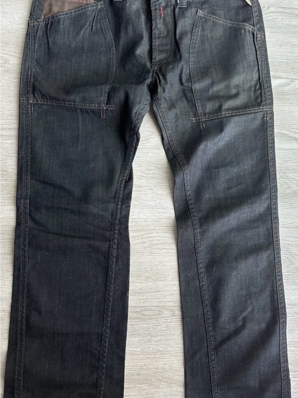 Replay Men's Straight Black Denim Jeans